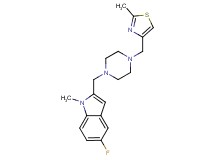 5-fluoro-1-methyl-2-({4-[(2-methyl-1,3-thiazol-4-yl)methyl]piperazin-1-yl}methyl)-1H-indole