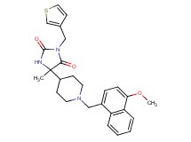 5-{1-[(4-methoxy-1-naphthyl)methyl]-4-piperidinyl}-5-methyl-3-(3-thienylmethyl)-2,4-imidazolidinedione