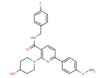 N-(4-fluorobenzyl)-2-(4-hydroxy-1-piperidinyl)-6-[4-(methylthio)phenyl]nicotinamide