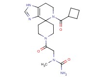 N-{2-[5-(cyclobutylcarbonyl)-1,5,6,7-tetrahydro-1'H-spiro[imidazo[4,5-c]pyridine-4,4'-piperidin]-1'-yl]-2-oxoethyl}-N-methylurea