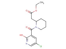 ethyl {1-[(5-chloro-2-hydroxy-3-pyridinyl)carbonyl]-2-piperidinyl}acetate