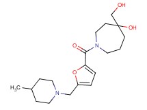 4-(hydroxymethyl)-1-{5-[(4-methyl-1-piperidinyl)methyl]-2-furoyl}-4-azepanol