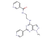 N-{2-[(1-methyl-6-pyridin-4-yl-1H-pyrazolo[3,4-d]pyrimidin-4-yl)amino]ethyl}nicotinamide