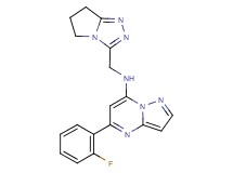 N-(6,7-dihydro-5H-pyrrolo[2,1-c][1,2,4]triazol-3-ylmethyl)-5-(2-fluorophenyl)pyrazolo[1,5-a]pyrimidin-7-amine