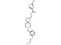 N-({8-[3-(2-hydroxyethoxy)benzyl]-1-oxa-8-azaspiro[4.5]dec-2-yl}methyl)-2-methyl-1,3-thiazole-4-carboxamide