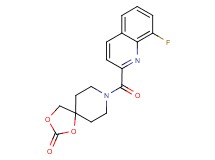 8-[(8-fluoro-2-quinolinyl)carbonyl]-1,3-dioxa-8-azaspiro[4.5]decan-2-one