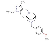 (1S*,5R*)-6-[(1-ethyl-3,5-dimethyl-1H-pyrazol-4-yl)methyl]-3-(4-methoxybenzyl)-3,6-diazabicyclo[3.2.2]nonane