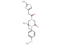 1-(4-methoxyphenyl)-6,6-dimethyl-4-[(2-methyl-1,3-thiazol-4-yl)acetyl]-2-piperazinone