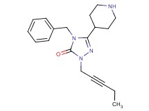 4-benzyl-2-(2-pentyn-1-yl)-5-(4-piperidinyl)-2,4-dihydro-3H-1,2,4-triazol-3-one hydrochloride