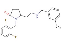 1-(2,6-difluorobenzyl)-5-{2-[(3-methylbenzyl)amino]ethyl}-2-pyrrolidinone