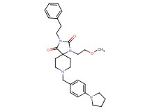 1-(2-methoxyethyl)-3-(2-phenylethyl)-8-[4-(1-pyrrolidinyl)benzyl]-1,3,8-triazaspiro[4.5]decane-2,4-dione