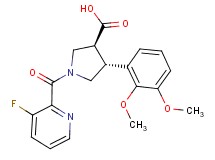 (3S*,4R*)-4-(2,3-dimethoxyphenyl)-1-[(3-fluoropyridin-2-yl)carbonyl]pyrrolidine-3-carboxylic acid