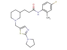 N-(4-fluoro-2-methylphenyl)-3-(1-{[2-(1-pyrrolidinyl)-1,3-thiazol-5-yl]methyl}-3-piperidinyl)propanamide