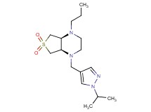 (4aS*,7aR*)-1-[(1-isopropyl-1H-pyrazol-4-yl)methyl]-4-propyloctahydrothieno[3,4-b]pyrazine 6,6-dioxide