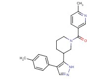 2-methyl-5-({3-[4-(4-methylphenyl)-1H-pyrazol-5-yl]piperidin-1-yl}carbonyl)pyridine