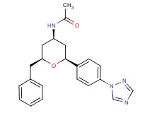 N-{(2S*,4R*,6S*)-2-benzyl-6-[4-(1H-1,2,4-triazol-1-yl)phenyl]tetrahydro-2H-pyran-4-yl}acetamide