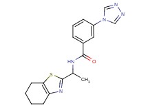 N-[1-(4,5,6,7-tetrahydro-1,3-benzothiazol-2-yl)ethyl]-3-(4H-1,2,4-triazol-4-yl)benzamide