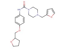 4-(2-furylmethyl)-N-[4-(tetrahydrofuran-2-ylmethoxy)phenyl]piperazine-1-carboxamide