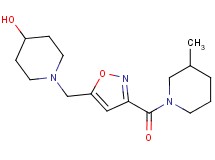 1-({3-[(3-methylpiperidin-1-yl)carbonyl]isoxazol-5-yl}methyl)piperidin-4-ol