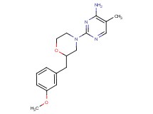 2-[2-(3-methoxybenzyl)-4-morpholinyl]-5-methyl-4-pyrimidinamine