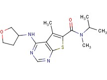N-isopropyl-N,5-dimethyl-4-(tetrahydro-3-furanylamino)thieno[2,3-d]pyrimidine-6-carboxamide