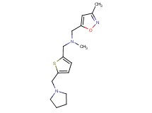 N-methyl-1-(3-methylisoxazol-5-yl)-N-{[5-(pyrrolidin-1-ylmethyl)-2-thienyl]methyl}methanamine