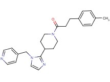 4-[(2-{1-[3-(4-methylphenyl)propanoyl]piperidin-4-yl}-1H-imidazol-1-yl)methyl]pyridine