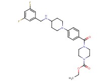 ethyl 4-(4-{4-[(3,5-difluorobenzyl)amino]-1-piperidinyl}benzoyl)-1-piperazinecarboxylate