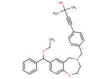 4-(4-{[7-[ethoxy(phenyl)methyl]-2,3-dihydro-1,4-benzoxazepin-4(5H)-yl]methyl}phenyl)-2-methyl-3-butyn-2-ol