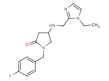 4-{[(1-ethyl-1H-imidazol-2-yl)methyl]amino}-1-(4-fluorobenzyl)-2-pyrrolidinone
