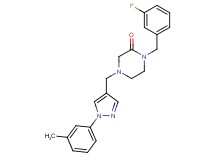 1-(3-fluorobenzyl)-4-{[1-(3-methylphenyl)-1H-pyrazol-4-yl]methyl}-2-piperazinone