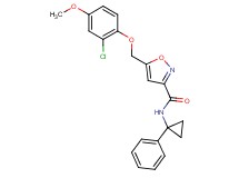5-[(2-chloro-4-methoxyphenoxy)methyl]-N-(1-phenylcyclopropyl)-3-isoxazolecarboxamide