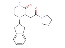4-(2,3-dihydro-1H-inden-2-yl)-3-[2-oxo-2-(1-pyrrolidinyl)ethyl]-2-piperazinone