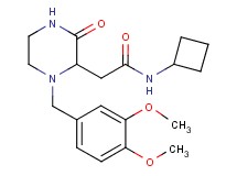 N-cyclobutyl-2-[1-(3,4-dimethoxybenzyl)-3-oxo-2-piperazinyl]acetamide