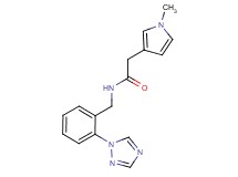 2-(1-methyl-1H-pyrrol-3-yl)-N-[2-(1H-1,2,4-triazol-1-yl)benzyl]acetamide