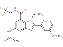 5-(acetylamino)-1-ethyl-2-(3-methoxyphenyl)-N-(2,2,2-trifluoroethyl)-1H-benzimidazole-7-carboxamide