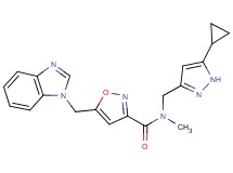 5-(1H-benzimidazol-1-ylmethyl)-N-[(5-cyclopropyl-1H-pyrazol-3-yl)methyl]-N-methylisoxazole-3-carboxamide
