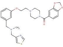 (3-{2-[4-(1,3-benzodioxol-5-ylcarbonyl)-1-piperazinyl]ethoxy}benzyl)methyl(1,3-thiazol-4-ylmethyl)amine