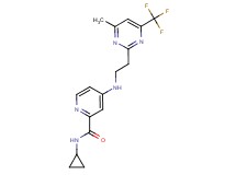N-cyclopropyl-4-({2-[4-methyl-6-(trifluoromethyl)-2-pyrimidinyl]ethyl}amino)-2-pyridinecarboxamide