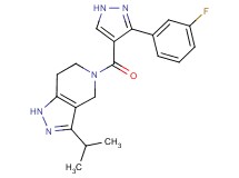 5-{[3-(3-fluorophenyl)-1H-pyrazol-4-yl]carbonyl}-3-isopropyl-4,5,6,7-tetrahydro-1H-pyrazolo[4,3-c]pyridine