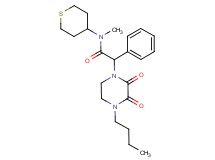2-(4-butyl-2,3-dioxopiperazin-1-yl)-N-methyl-2-phenyl-N-(tetrahydro-2H-thiopyran-4-yl)acetamide