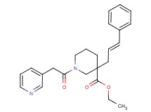 ethyl 3-[(2E)-3-phenyl-2-propen-1-yl]-1-(3-pyridinylacetyl)-3-piperidinecarboxylate