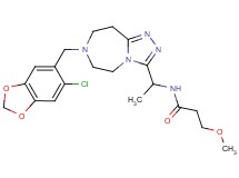 N-(1-{7-[(6-chloro-1,3-benzodioxol-5-yl)methyl]-6,7,8,9-tetrahydro-5H-[1,2,4]triazolo[4,3-d][1,4]diazepin-3-yl}ethyl)-3-methoxypropanamide
