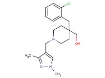 {4-(2-chlorobenzyl)-1-[(1,3-dimethyl-1H-pyrazol-4-yl)methyl]-4-piperidinyl}methanol