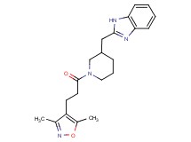 2-({1-[3-(3,5-dimethyl-4-isoxazolyl)propanoyl]-3-piperidinyl}methyl)-1H-benzimidazole