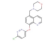 8-[(6-chloropyridazin-3-yl)oxy]-5-(morpholin-4-ylmethyl)quinoline