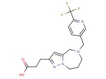3-(5-{[6-(trifluoromethyl)-3-pyridinyl]methyl}-5,6,7,8-tetrahydro-4H-pyrazolo[1,5-a][1,4]diazepin-2-yl)propanoic acid