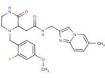 2-[1-(2-fluoro-4-methoxybenzyl)-3-oxo-2-piperazinyl]-N-[(6-methylimidazo[1,2-a]pyridin-2-yl)methyl]acetamide