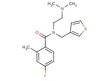 N-[2-(dimethylamino)ethyl]-4-fluoro-2-methyl-N-(3-thienylmethyl)benzamide