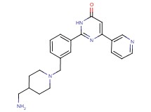 2-(3-{[4-(aminomethyl)-1-piperidinyl]methyl}phenyl)-6-(3-pyridinyl)-4(3H)-pyrimidinone bis(trifluoroacetate)